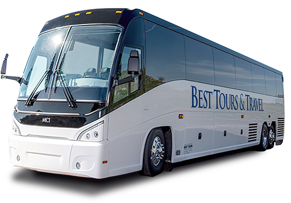 photo of white Best Tours and Travel motorcoach