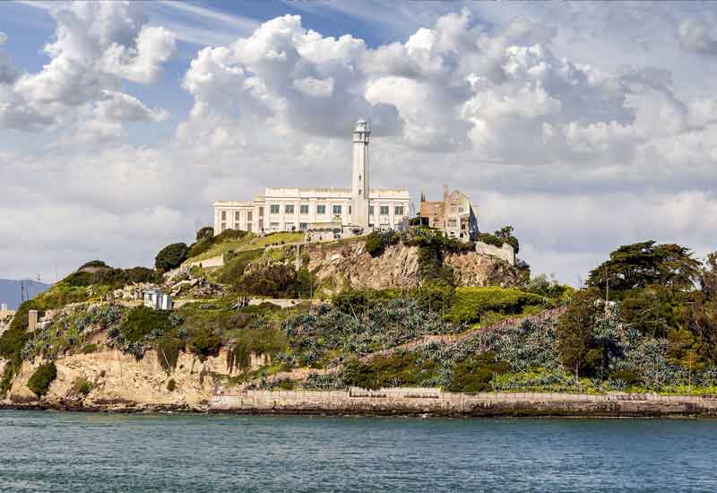Alcatraz Island in San Francisco: A historic prison located on an island, known for its captivating history and scenic views.